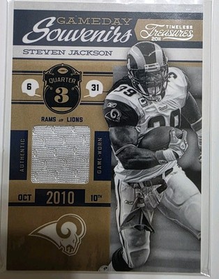 2011 Panini Timeless Treasures Game Day Souvenirs Steven Jackson /250 Jersey