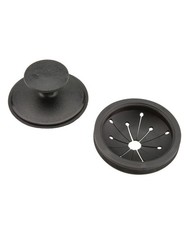 Waste King Black Disposer EZ Mount Garbage Disposal Stopper and Splash Guard for