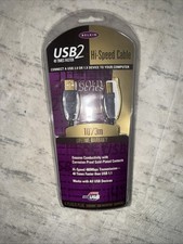 Belkin USB2 Hi Speed Cable 10 Feet Gold Plated Contacts USB 2x Or 1x, NEW SEALED