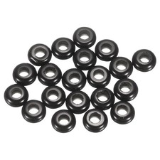 20pcs Natural Stone Beads 6x12mm Large Hole Craft Beads, Black Agate