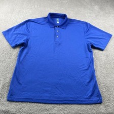 PGA Tour Airflux Golf Top Polo Shirt Mens XL Blue Short Sleeve