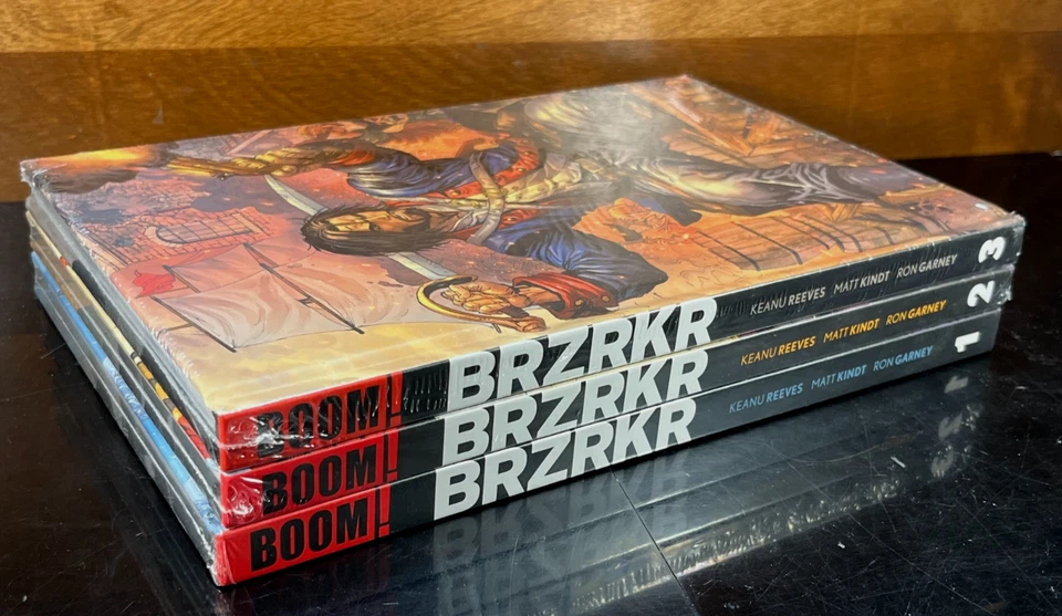 BOOM! Comics BRZRKR Kickstarter Exclusive Hardcover Set Vol 1 2 3 Omnibus Reeves - Image 2 of 4