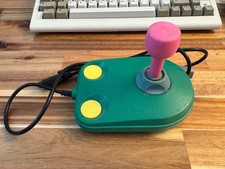🕹️ QuickShot Classic Joystick – Green/Pink – DB9 – Tested Working