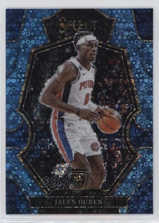 2022 Panini Select Light Blue Disco Prizm 54/99 Jalen Duren #176 Rookie RC 15ej