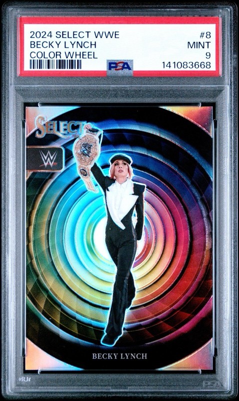 2024 Panini Select WWE Becky Lynch Color Wheel SSP Case Hit PSA 9