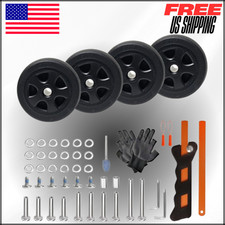 Luggage Wheels Kit for Spinner Suitcase Caster Trolley Carry on 4Pc TPE 50x17mm