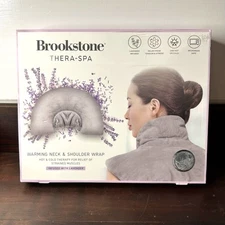 Brookstone Thera Spa Hot & Cold Therapy Lavender Infused Neck Shoulder Wrap NIB