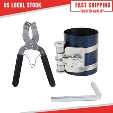 Piston Ring Compressor Tool Kit 2-1/8" to 7" Installer Plier Remover Expander