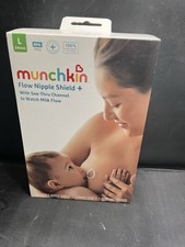Munchkin Flow Nipple Shield w/ See Thru Channel to Watch Milk Flow Large 24mm