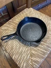 Vtg Griswold #5 Cast Iron Skillet - Lg Block Logo - Double Spout Rare Early