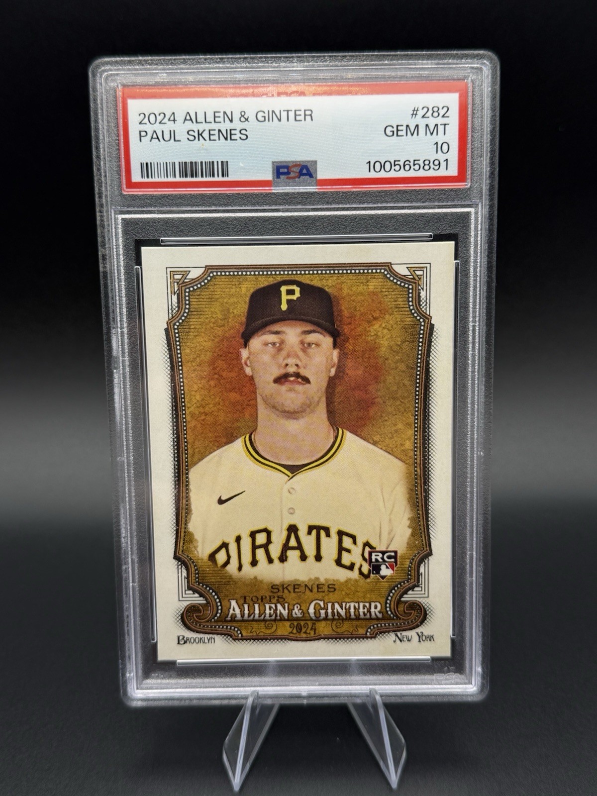 PSA 10 - PAUL SKENES #282 RC - 2024 TOPPS ALLEN & GINTER ROOKIE CARD PIRATES