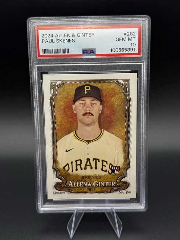 PSA 10 - PAUL SKENES #282 RC - 2024 TOPPS ALLEN & GINTER ROOKIE CARD PIRATES