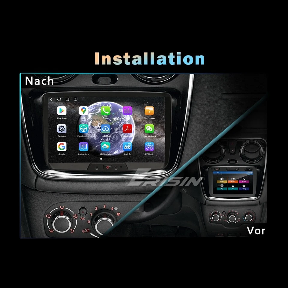 8+128GB Android 14 Carplay Autoradio GPS Dacia Logan Lodgy Duster Sandero Dokker - Bild 3 von 4