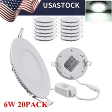 20Pack 4Inch LED Ceiling Lights Ultra-Thin Recessed Retrofits Kit 6000K Daylight