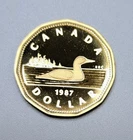 1987 Canada Heavy Cameo Proof Loon Dollar Loonie