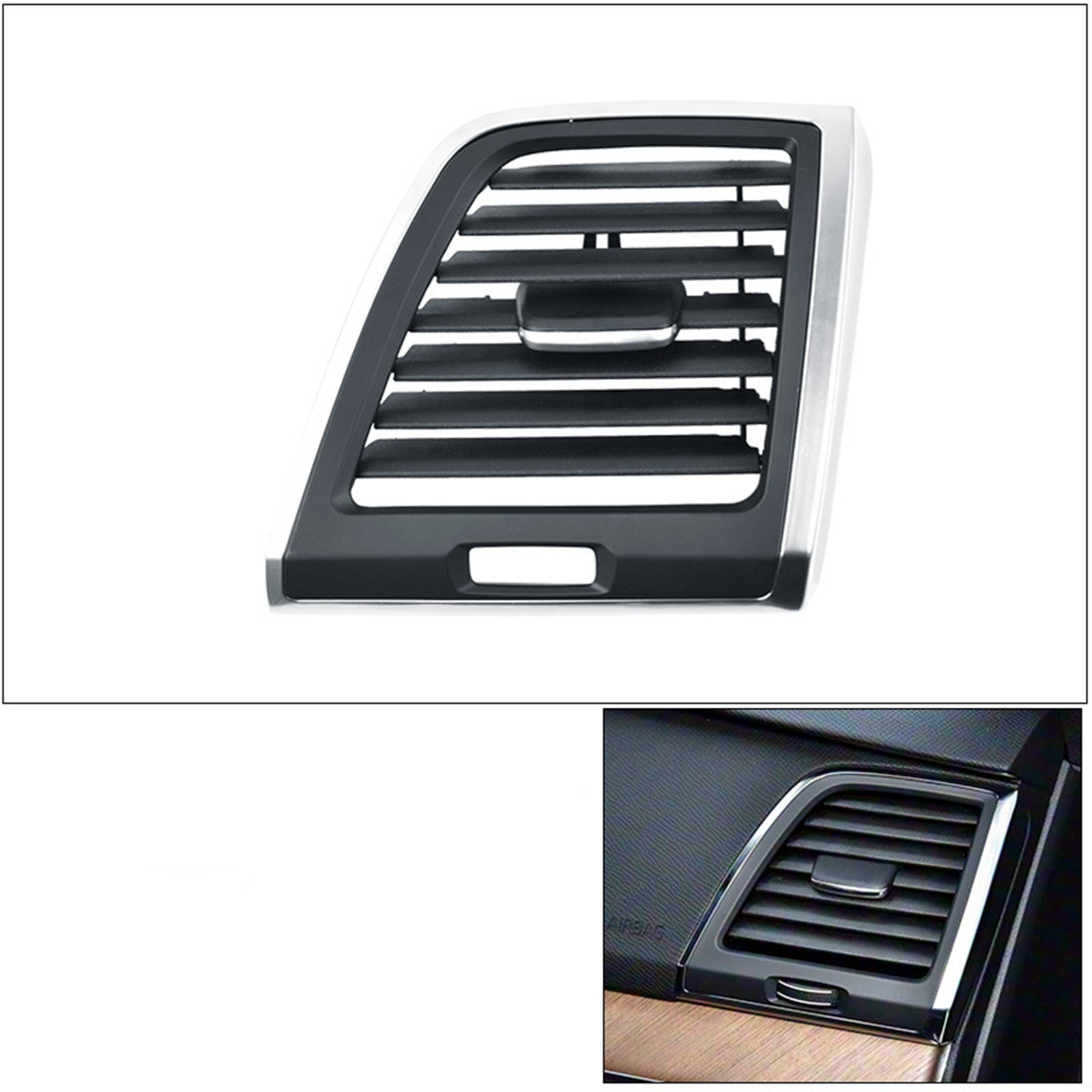 Right Air Vent Outlet Grille For Volvo XC90 2015-2024 Matte Black Chrome