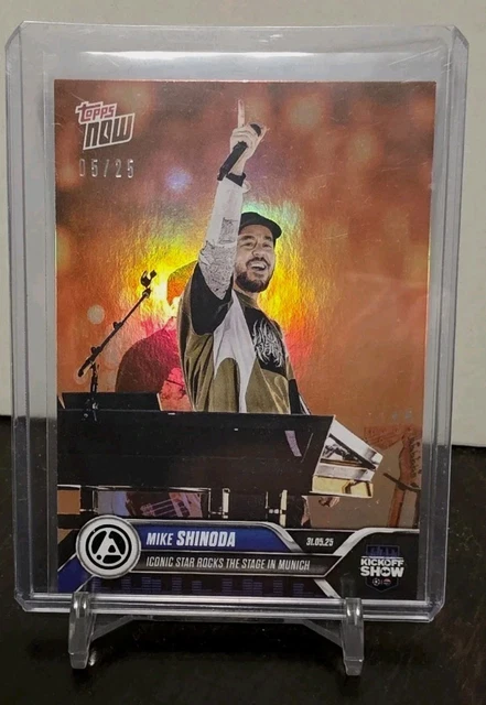 2024-25 Topps Now UEFA KICKOFF Show Mike Shinoda Linkin Park Orange 05/25 #167🔥