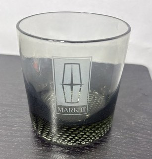 Lincoln Continental Mark III Star Logo Drink Cocktail Glasses Promotional RARE