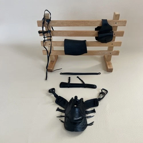 Marx Johnny West Original Black Western Thunderbolt Saddle Set