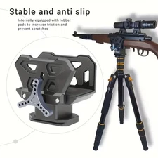 Aluminum Shooting Saddle Tripod Mount Tactical Clamp Outdoor Hunting Adapter