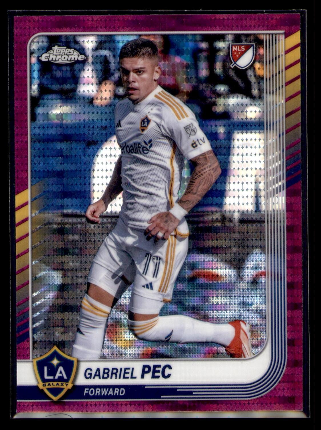 Gabriel Pec 2025 Topps Chrome MLS #151 Purple Pulsar Refractor