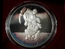 1987 Disney Rarities Mint Snow White SNEEZY 1oz .999 Fine Silver Coin