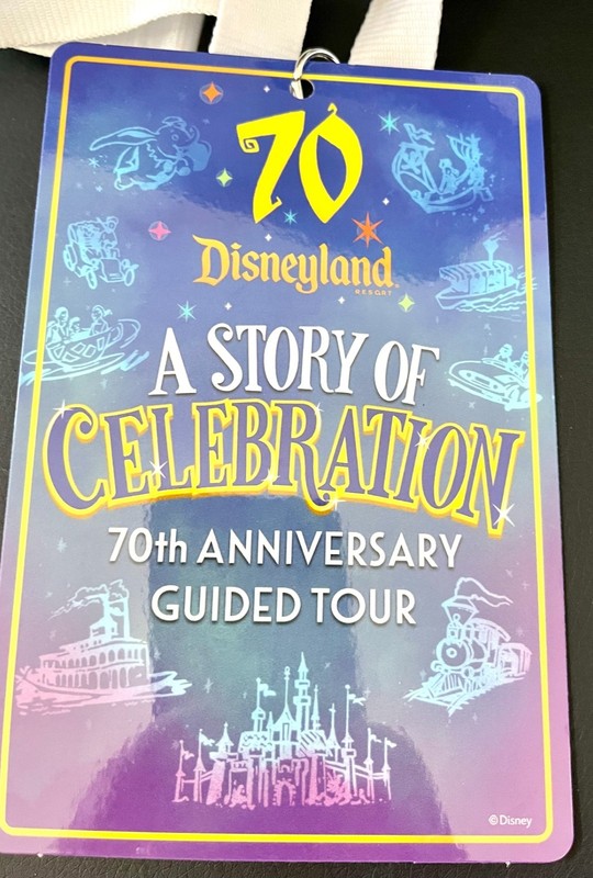 Disneyland Resort 70th Anniversary Guided Tour Lanyard Credential Badge 2025