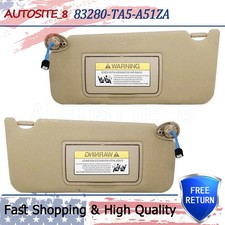 Pair Sun Visor W Light Mirror For Honda Accord 2008-17 83280-ta5-a51za Beige Pair Sun Visor W Light Mirror For Honda Accord 2008-17 83280-ta5-a51za Beige