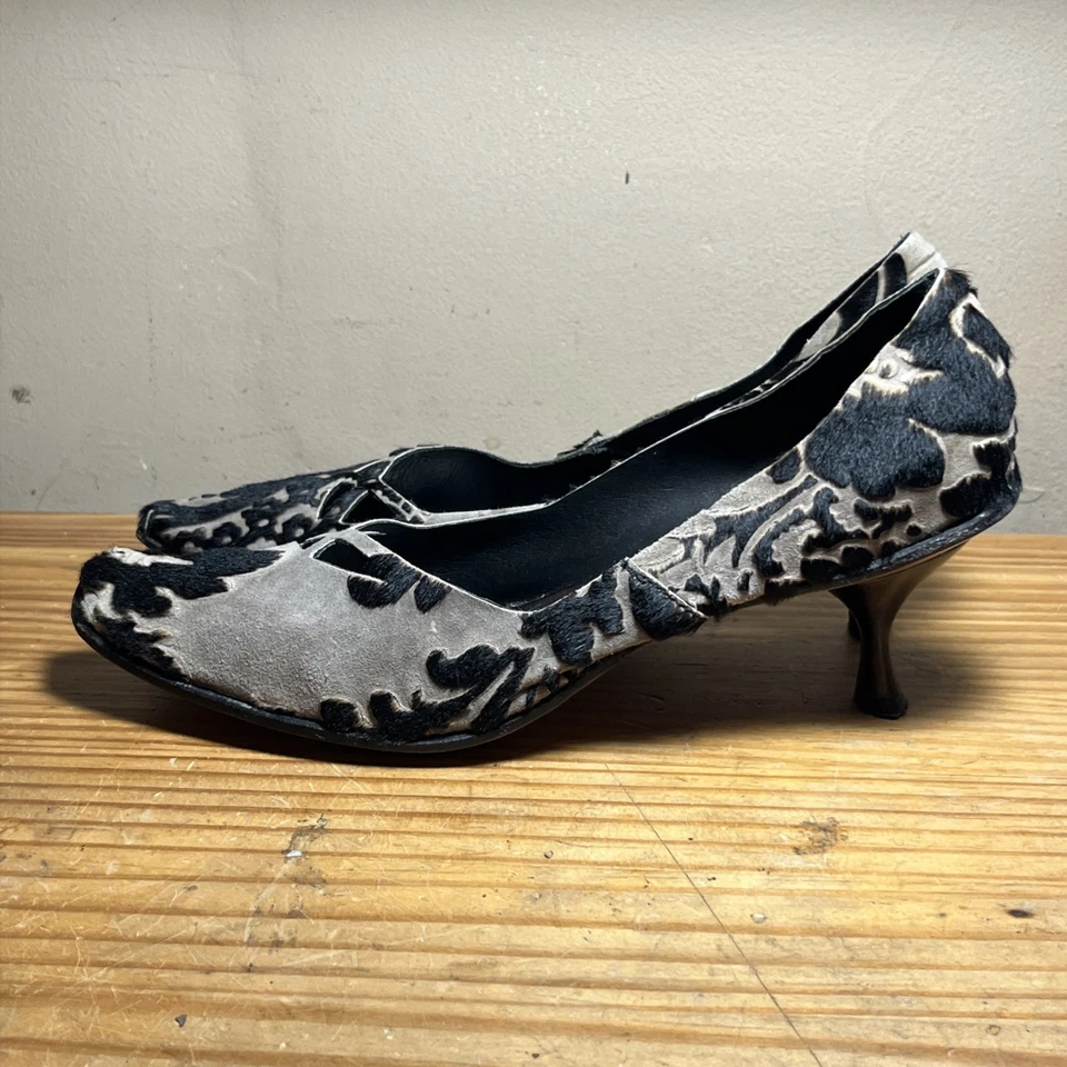 CYDWOQ Mujer Talla 14 48 Hecho a Mano Gatito Tacones Cuero de Becerro Foto 2 de 4