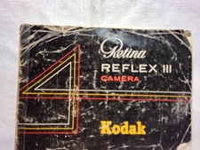 KODAK RETINA REFLEX III ORIGINAL VINTAGE INSTRUCTION MANUAL IN ENGLISH.