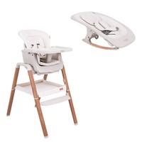 Tutti Bambini Nova Complete Set Ecru Walnut Highchair Rocker Booster Seat Comfy