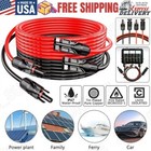 10Awg Black Red Solar Panel Extension Cable Silicone Flexible Wire Connector6mm²