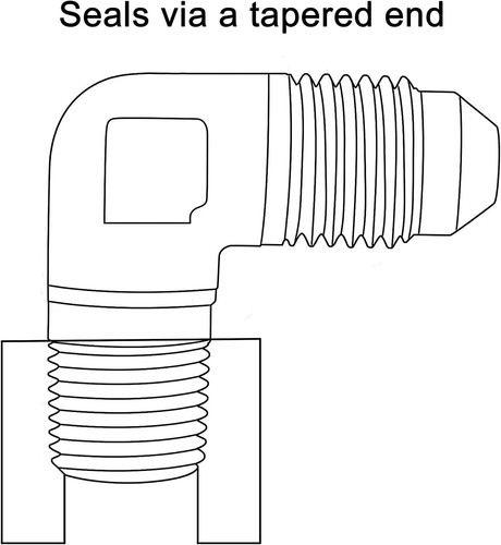 4AN 6AN 8AN 10AN to 1/4" 3/8" 1/2" NPT Male 90 Degree Fitting Straight Adapter - Picture 2 of 33
