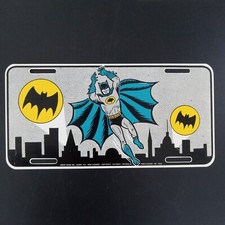 Batman Bat Signal Gotham Original 1966 License Plate Groff Signs 12" 6" Aluminum