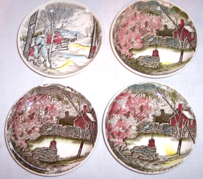 Vintage Johnson Bros England Friendly Village ENGLAND Butter Pat
