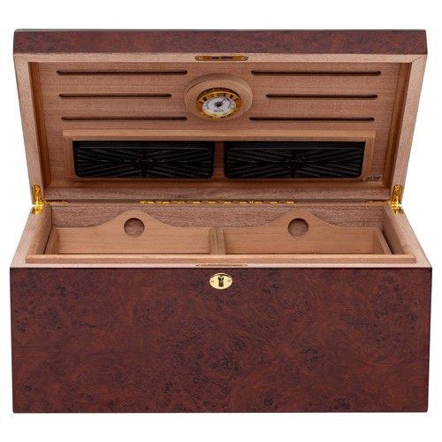 Humidor Supreme Treasure Dome Large Cigar Humidor Wood Box - 200 Cigar Storage - Picture 6 of 7