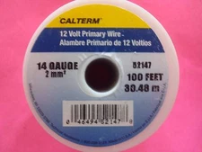 14 GAUGE 100 FEET 12V WIRE SPOOL PRIMARY COPPER STRANDED POWER GROUND MADE USA