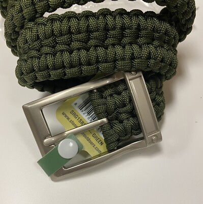 Cintura Sopravvivenza Stone River Gear Paracord Verde - 500 Lb - Vita 32-36
