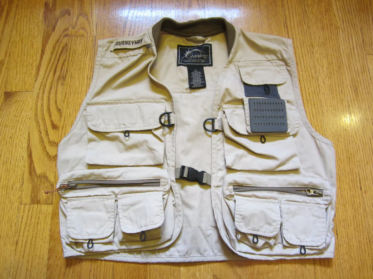 WRFS White River Fly Shop Aventur1 FISHING VEST Pockets Khaki Small SM BPOM603 S