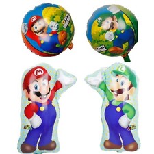 XL SUPER BIG Super Mario Bros 4 Pcs Helium Balloons Birthday Party FAST USA Boy