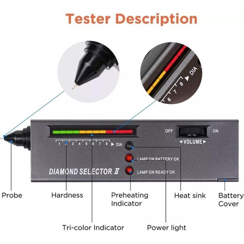 Portable Hardness Discriminator Diamond-Tester Gemstone Tool^ Testing C9Z0 - Picture 7 of 12