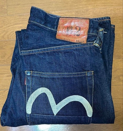 Evisu Jeans W32 Lot 2001 No.2 21oz EXTRA HEAVY DENIM Straight From JAPAN◎ - Picture 3 of 5