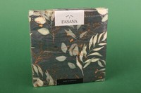 "Servietten \"Mint Leaves On Black\" Fasana Papierservietten 33X33 Napkins BläTter"