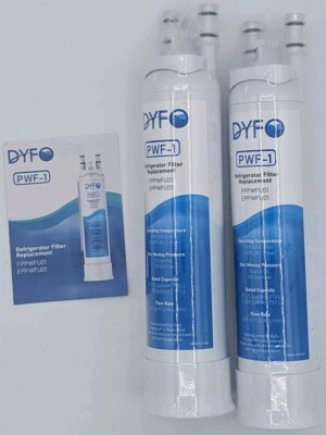 2-Pack DYFO PWF-1 Refrigerator Water Filter For FPPWFU01, EPPWFU01