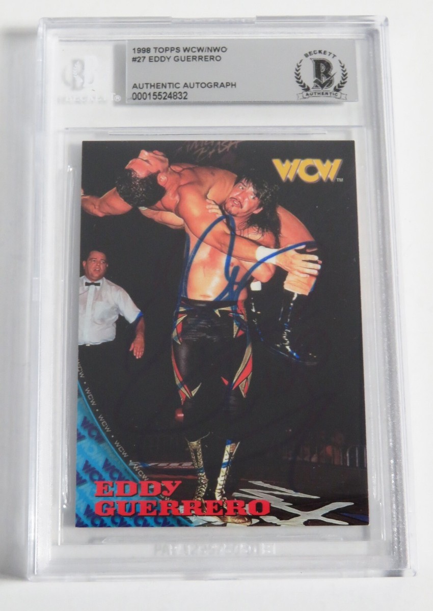 Eddie Eddy Guerrero WWF Signed Autograph Auto 1998 Topps WCW