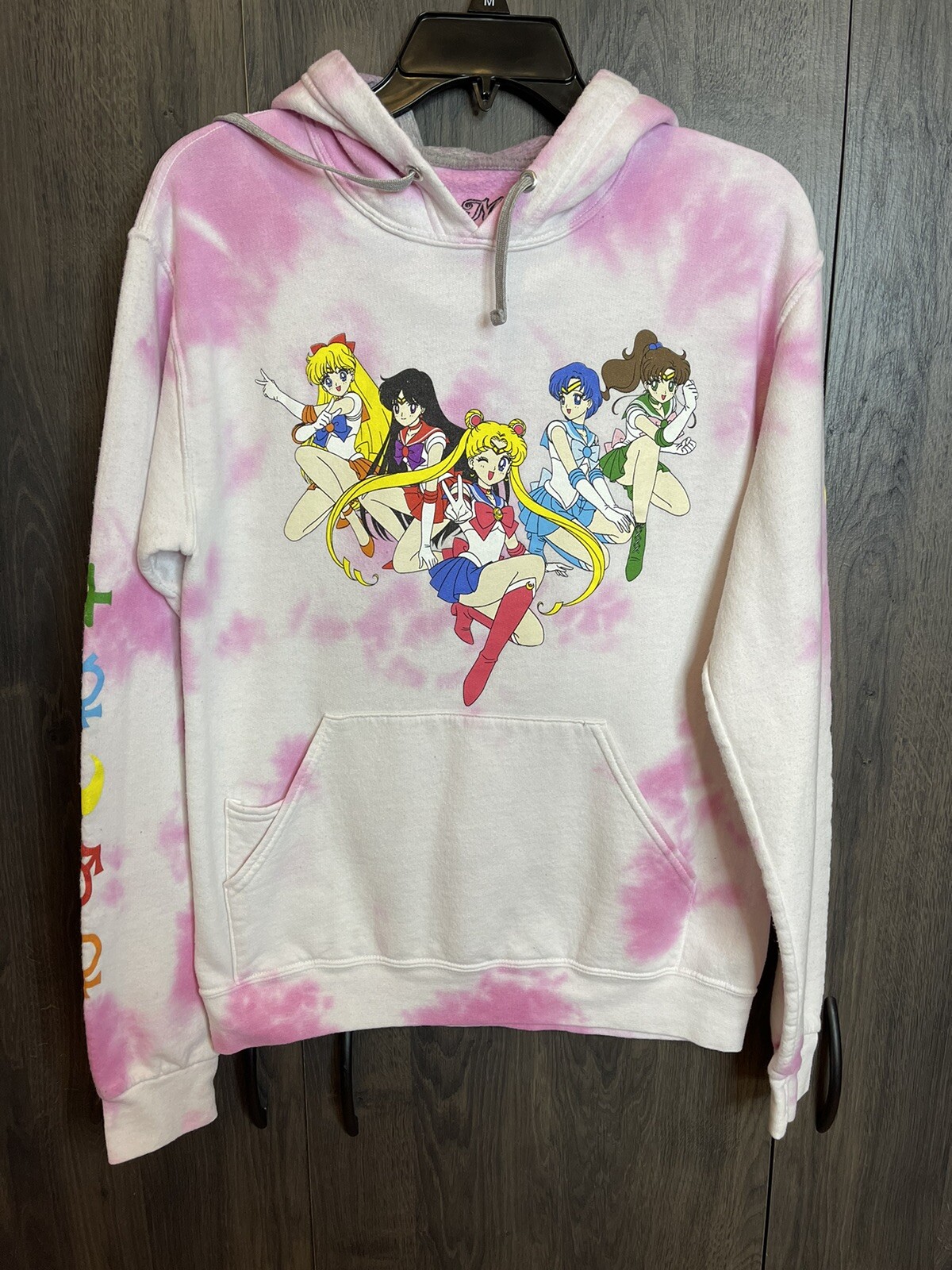 PRIMITIVE X SAILOR MOON White Hoodie Sweatshirt Small Tie Dye Takeuchi  Anime | eBay