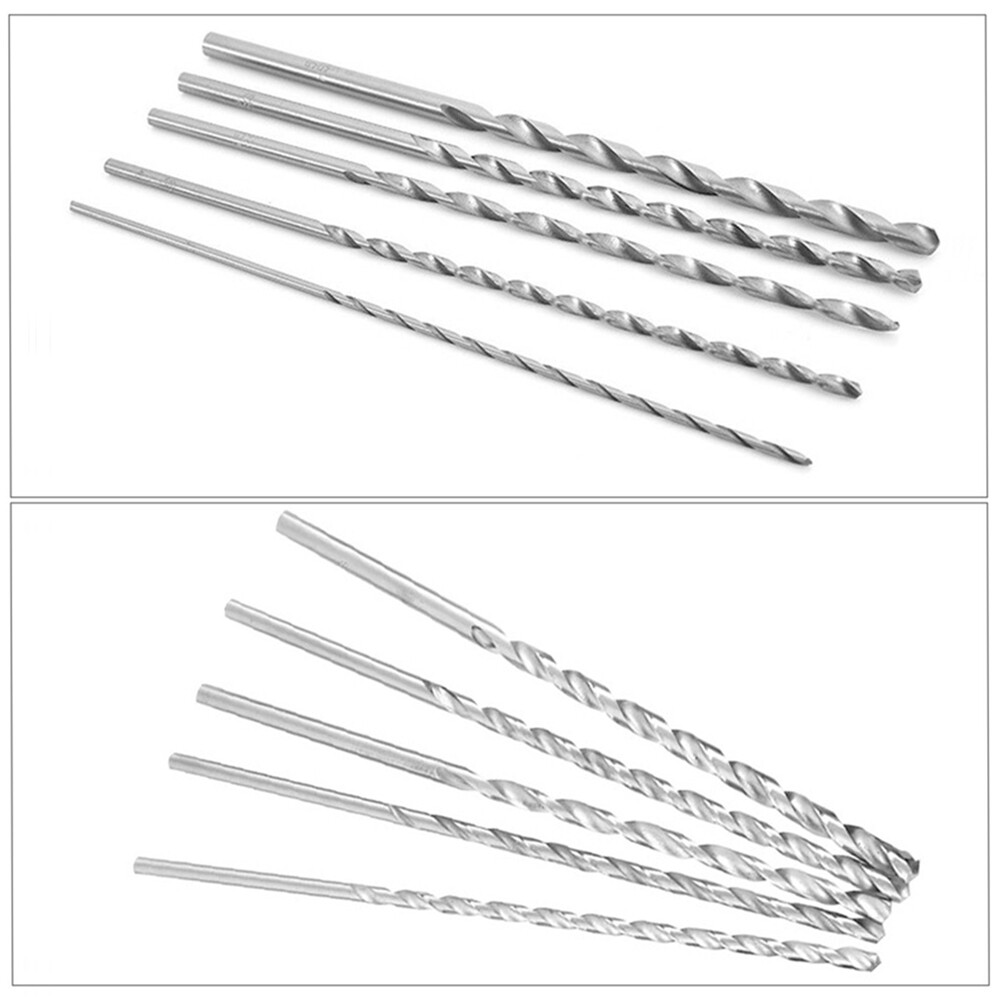 2-5mm High Speed Steel Woodworking Extra Long Twisted Drill Bit Set ...