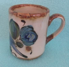 Vintage Tonala Mexico Pottery Mug Signed M