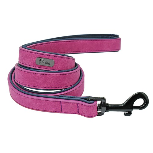 Large Dog Leash Pet Leads Genuine Leather with Padded Handle 120cm Heavy Duty - Picture 3 of 27