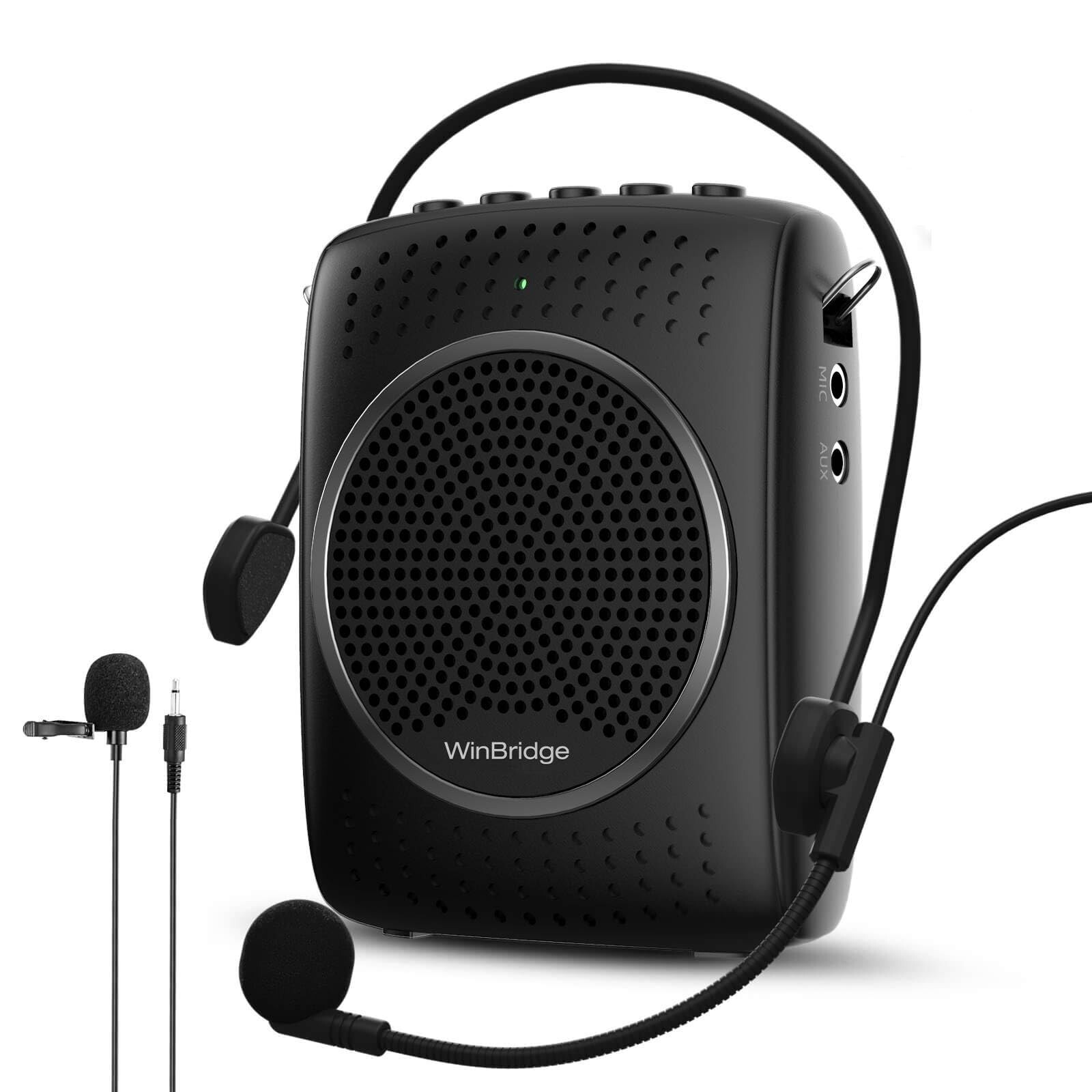 Ultra Portable Voice Amplifier Mic and Speaker Set - Mini Wireless PA System